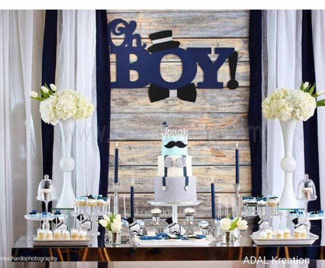 Oh Boy! Wooden Backdrop Sign