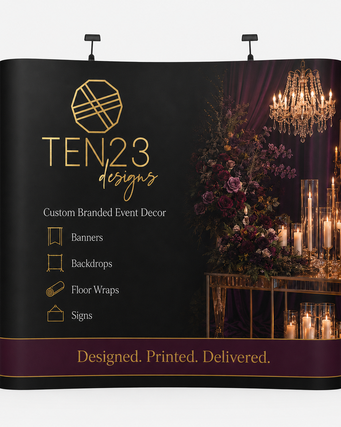 Custom Fabric Pop-Up Trade Show Display | Frame + Design + Shipping Included