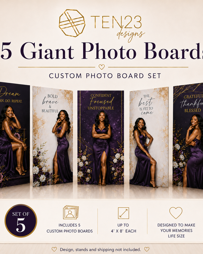 Set of 5 custom event photo boards with local pickup in Tampa Bay