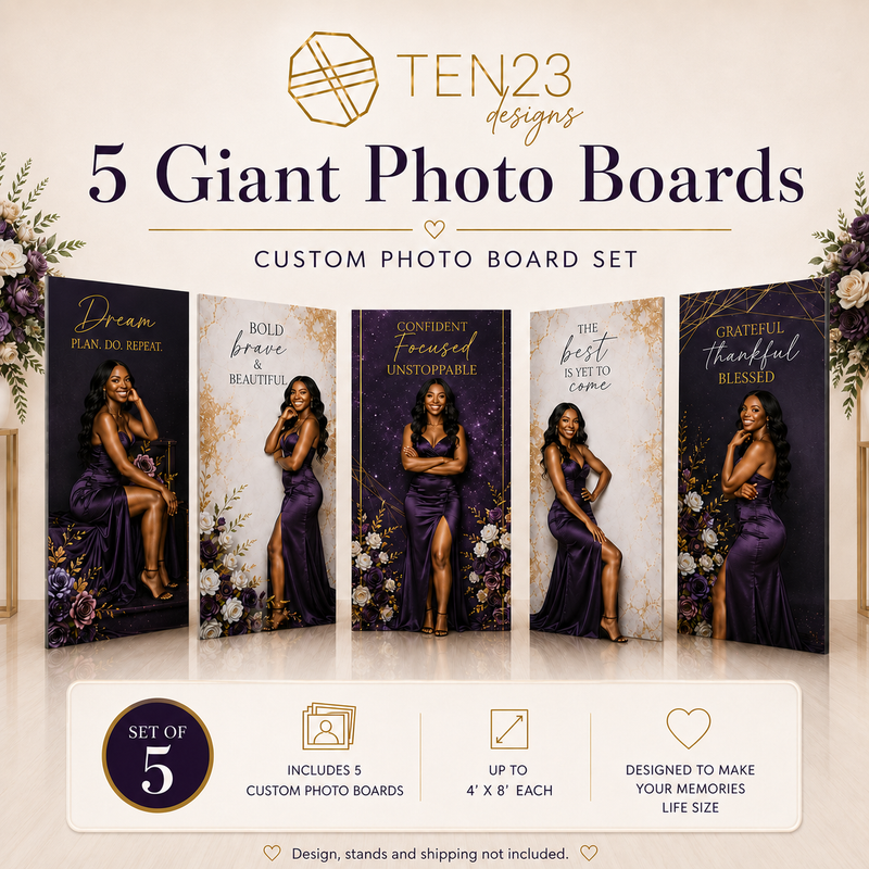 Set of 5 custom event photo boards with local pickup in Tampa Bay