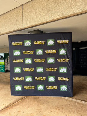 8' Fabric POP UP Banner with Frame, Custom Design + Shipping Included