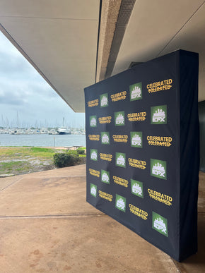 8' Fabric POP UP Banner with Frame, Custom Design + Shipping Included