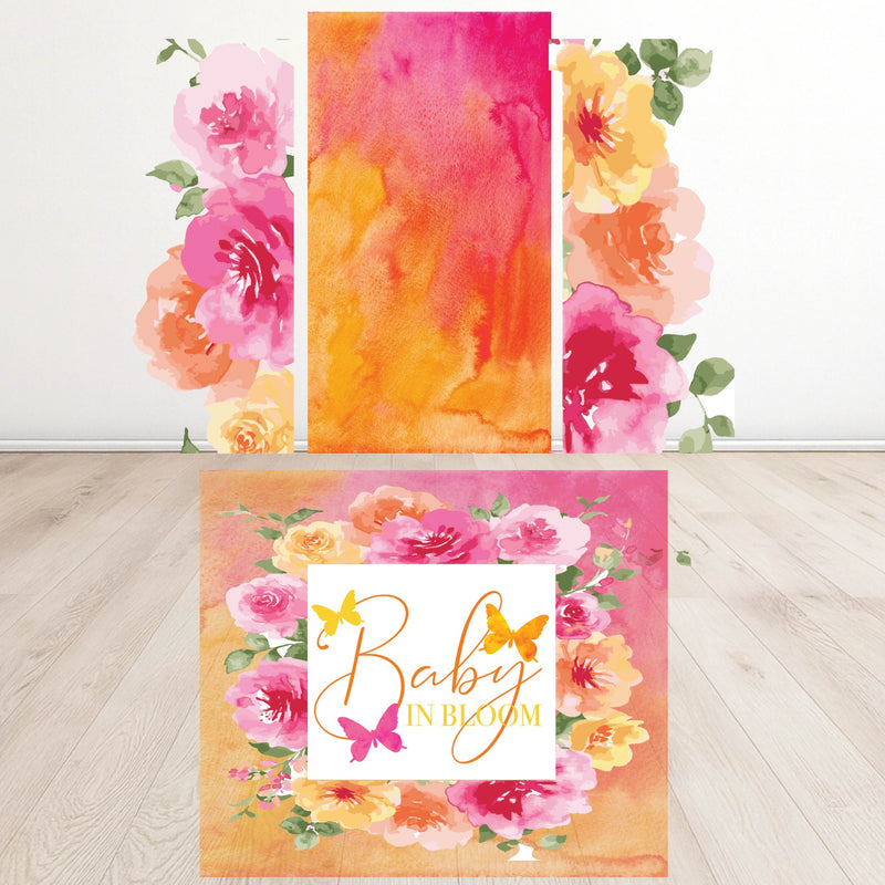 Baby in Bloom floral baby shower digital event design template bundle by Ten23 Designs