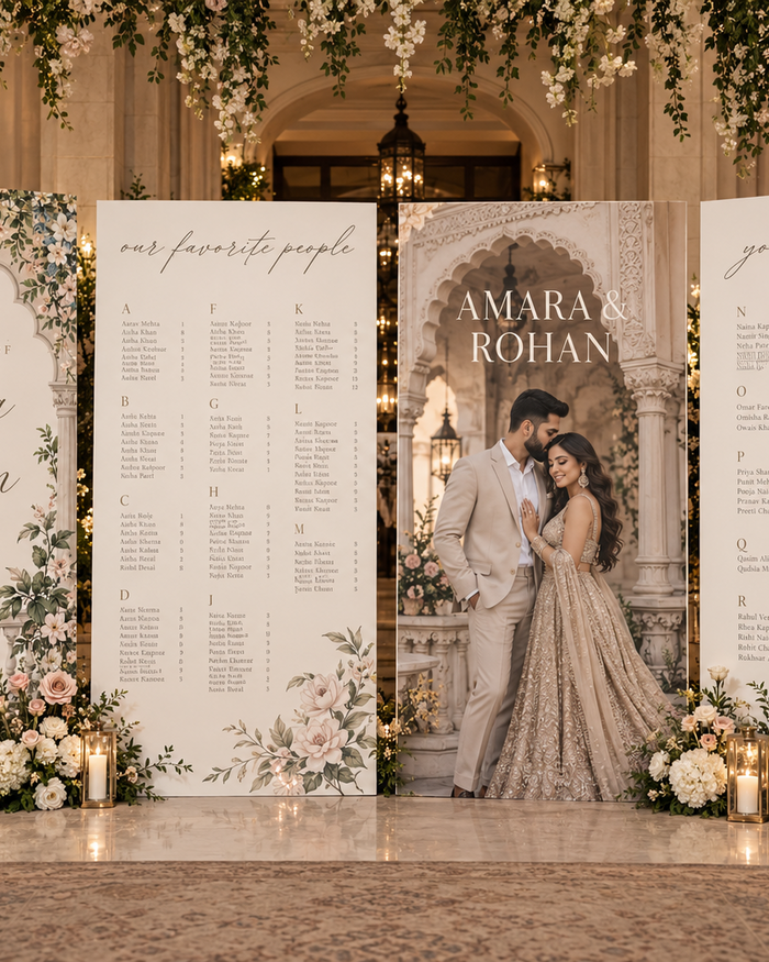 Coroplast wedding photo board backdrop set by Ten23 Designs