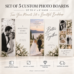 Set of 5 custom 4x8 photo boards with high definition printing and shipping included