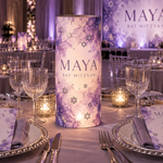 TableTalks by Ten23 custom printed Bat Mitzvah centerpiece design concept