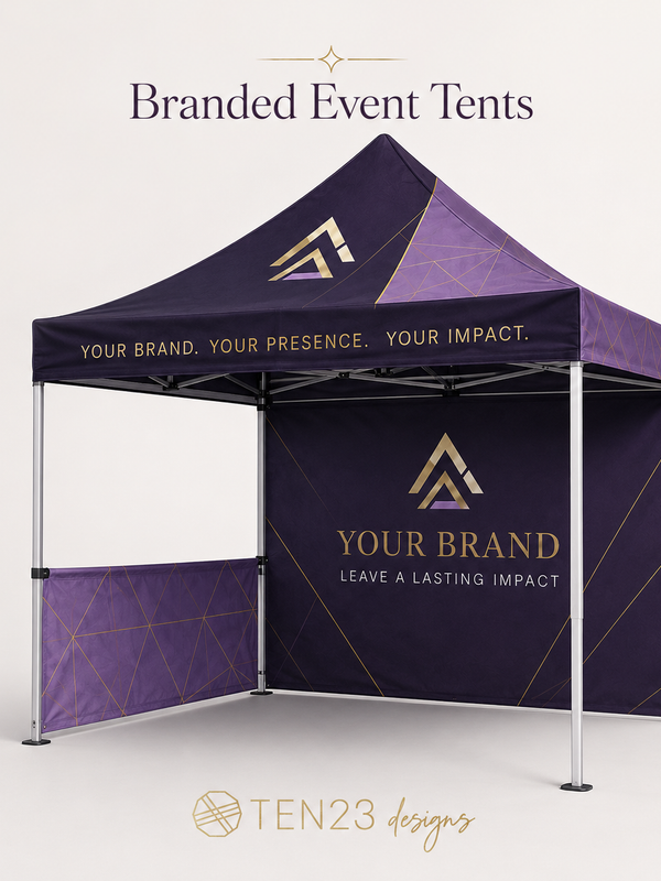 Custom branded event tent for trade shows and outdoor events in Tampa Bay FL — Ten23 Designs