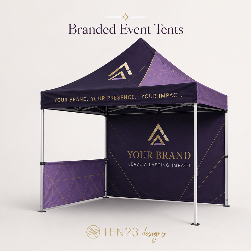 Custom branded event tent for trade shows and outdoor events in Tampa Bay FL — Ten23 Designs