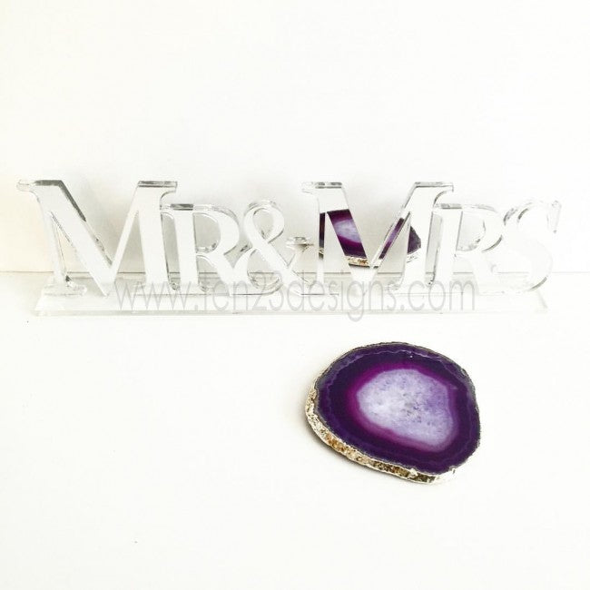 Custom Acrylic Wedding Table Sign | Mr & Mrs