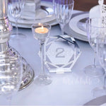 Custom Wedding Table Number | Geometric Engraved