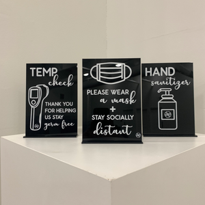 Acrylic Social Distancing Signs