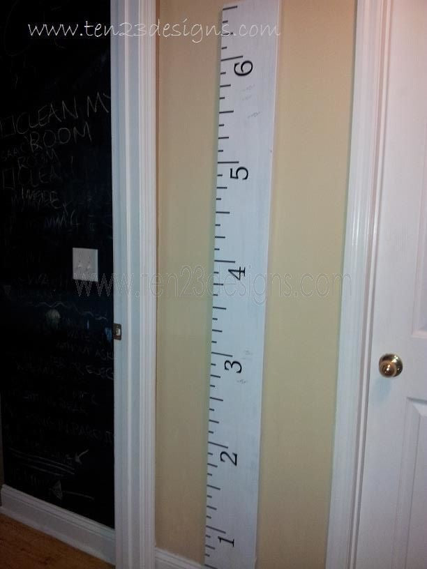 Oversized Ruler Decal for DIY Growth Chart - Vinyl Lettering for 6 foot chart - Personalization Option