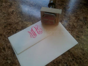 Custom Monogram Rubber Stamp