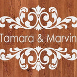 Kandi Kurl Scroll Monogram Dance Floor Decal