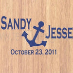Personalized Nautical Anchor Monogram Dance Floor or Wall Decal
