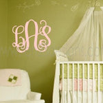 3 Initial Monogram Wall Decal