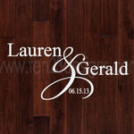 Bickerstyle Personalized Wedding Monogram Dance Floor Decal