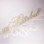 Custom Freestanding Mirror Acrylic Name Sign