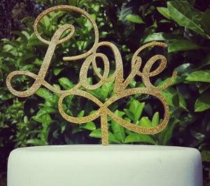 Acrylic Love Infinity Wedding Cake Topper