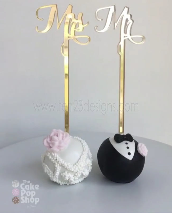 Mr Mrs Cake Pop Sticks – Ten23Designs